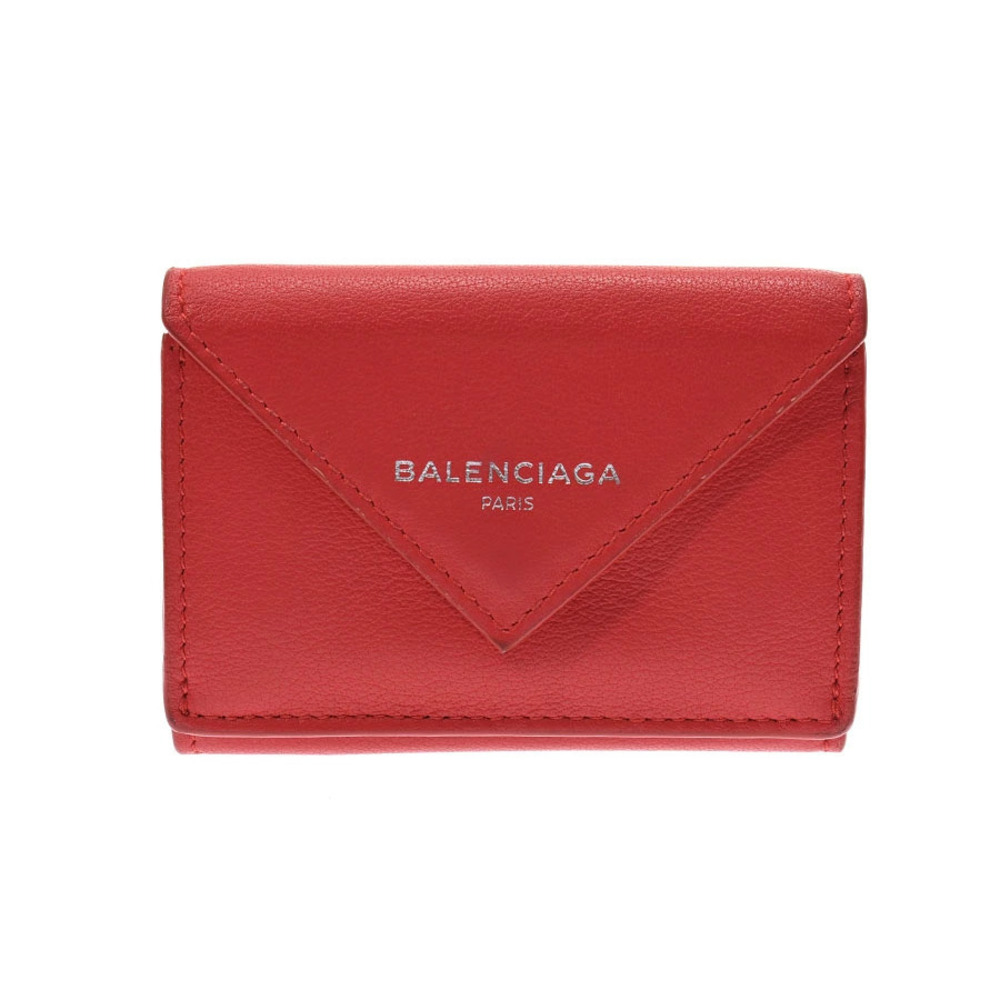 Balenciaga Paper Wallet Red Calfskin